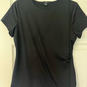 Halogen Black Fitted Short Sleeve Top